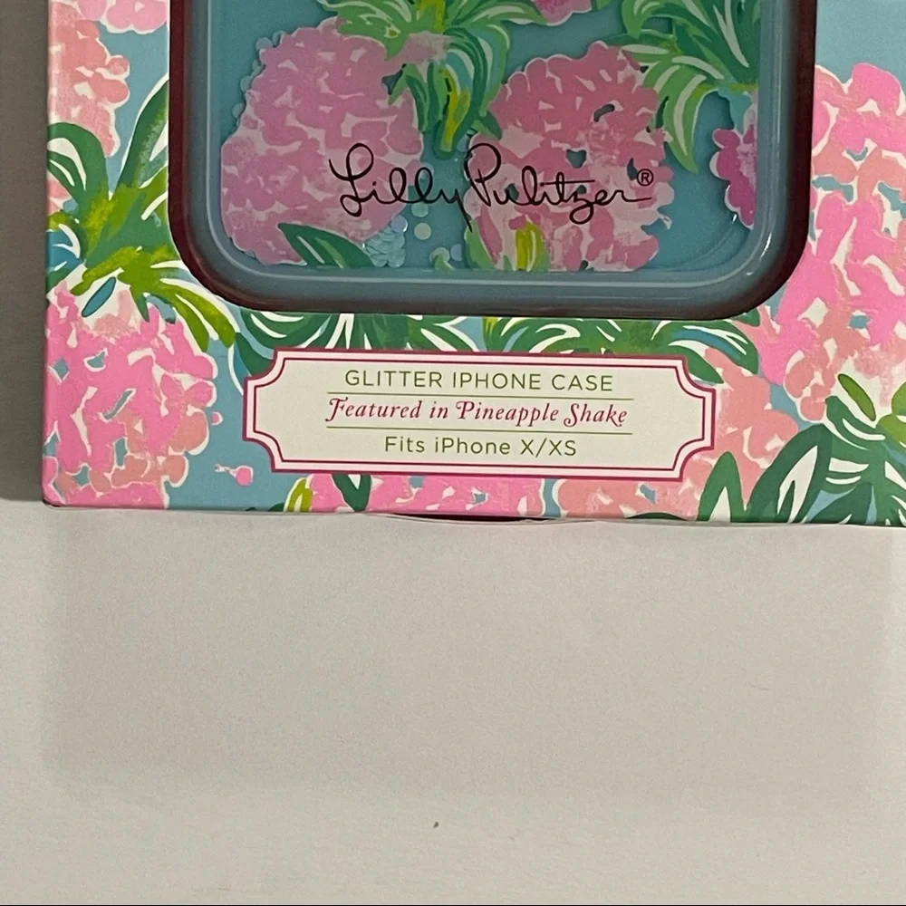 Lilly Pulitzer iPhone X/XS glitter case in Pineapple Shake new